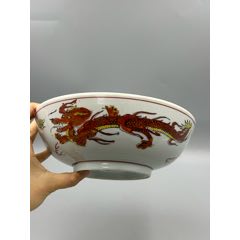 手繪龍鳳大碗大缽，青釉，底部帶款！(au41387767)