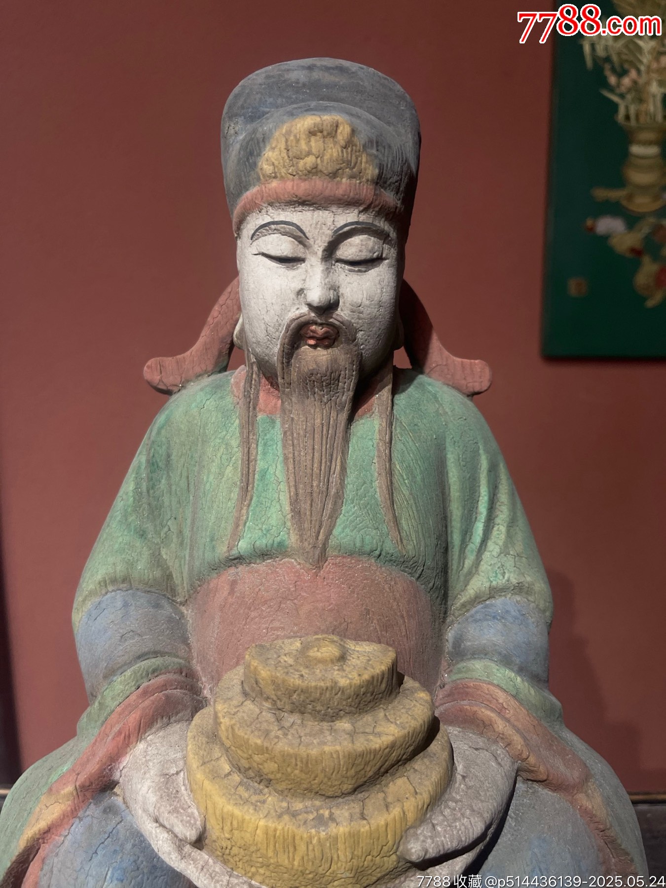 財(cái)神到。木雕彩繪_價(jià)格888元【子健老貨】_第3張_