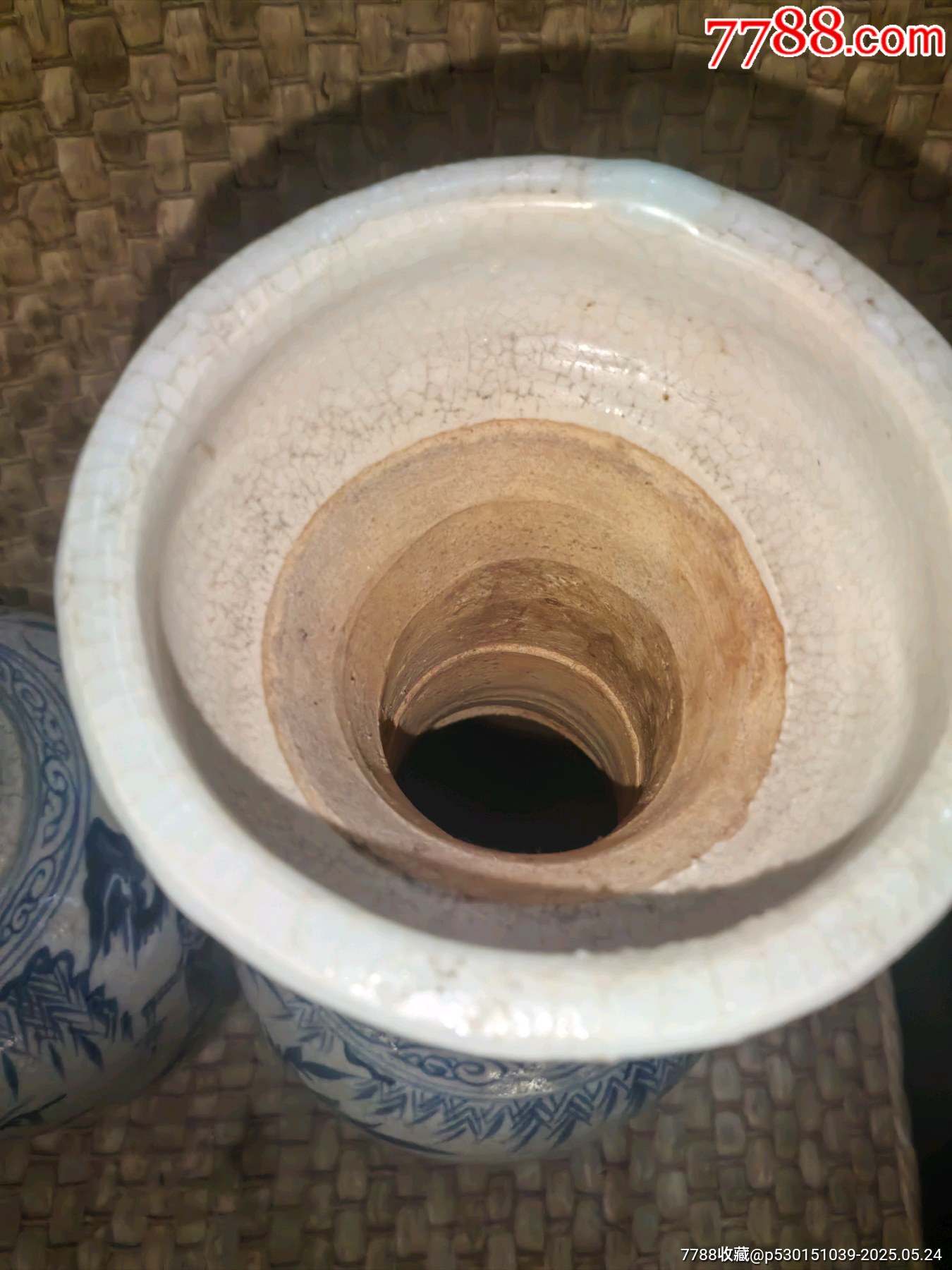 老青花瓷八仙人物堆塑龍紋瓶一對(duì)，一只龍頭有點(diǎn)老磕其他完好品佳！_價(jià)格3888元_第25張_
