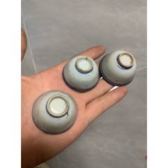 三個(gè)品相可以的民國(guó)瓷杯一起拍。(zc41398395)_放漏哥