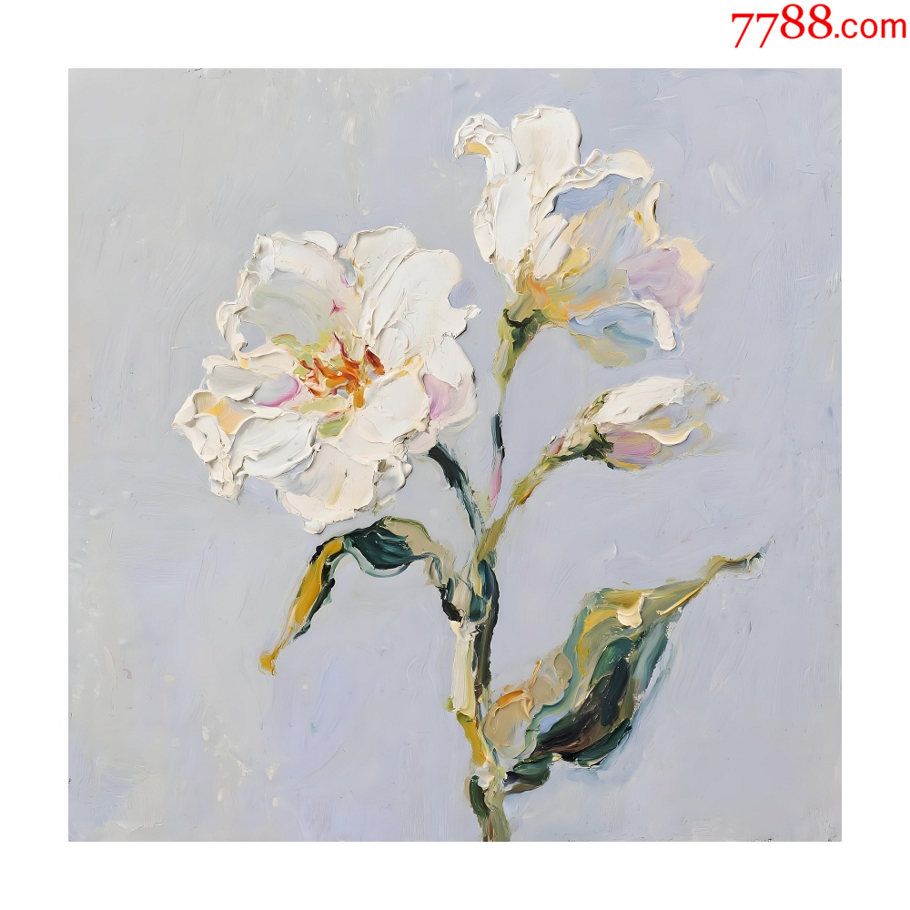 花卉油畫原創(chuàng)作品_價格50元_第1張_