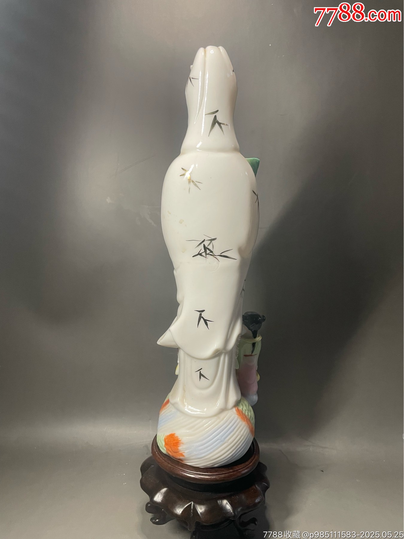 567瓷器／高白泥高白釉／立蓮觀音擺件+老送子觀音，老滴水觀音，釉水一流，全品難_價(jià)格562元_第6張_