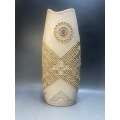 五朵金花／宜興彩陶／雙面魚瓶大師諸葛永南創(chuàng)作設(shè)計(jì)90年全國陶瓷藝術(shù)評比一等獎(jiǎng)