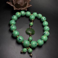 老琉璃鳳尾十八子佛珠手持_