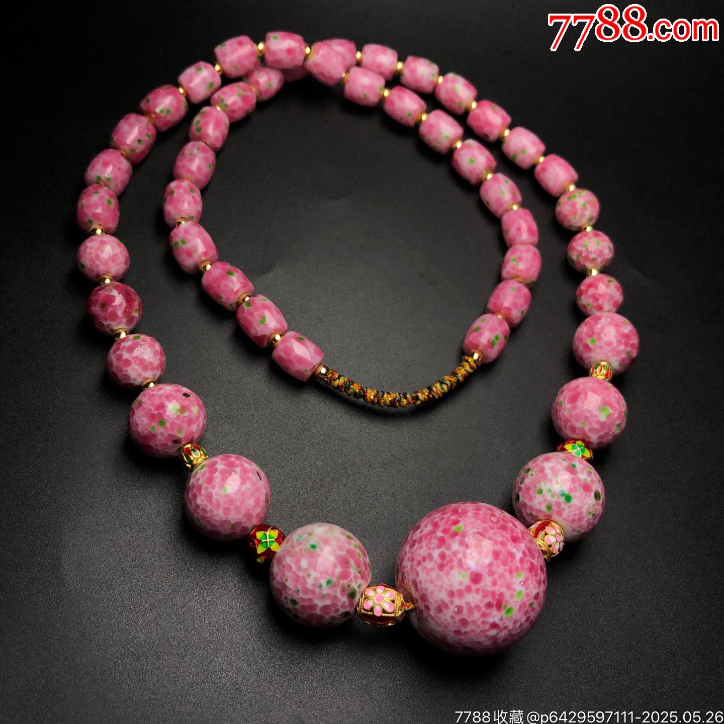 三生三世櫻花粉佛珠項(xiàng)鏈_價(jià)格299元【子健老貨】_第1張_