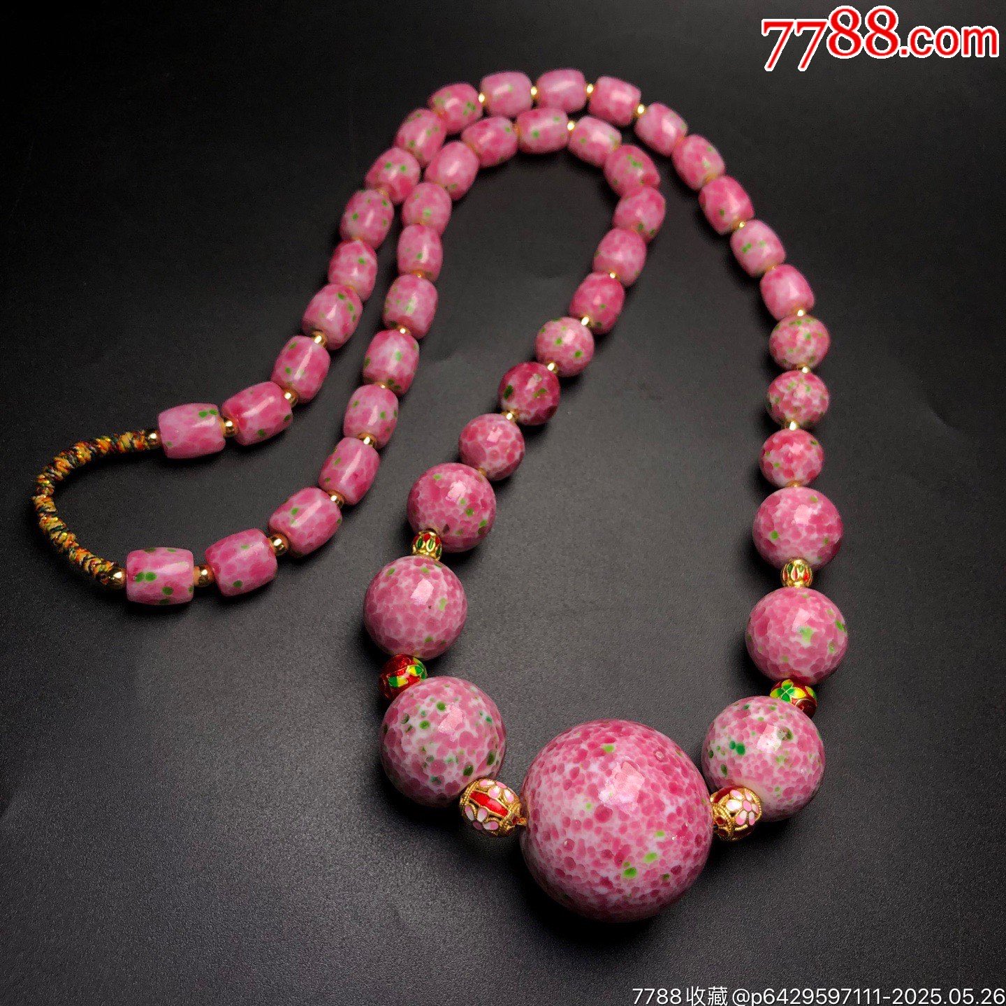 三生三世櫻花粉佛珠項(xiàng)鏈_價(jià)格299元【子健老貨】_第3張_