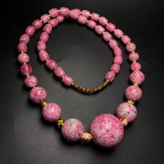 三生三世櫻花粉佛珠項(xiàng)鏈_