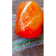 千年多棱形糖心瑪瑙珠子_