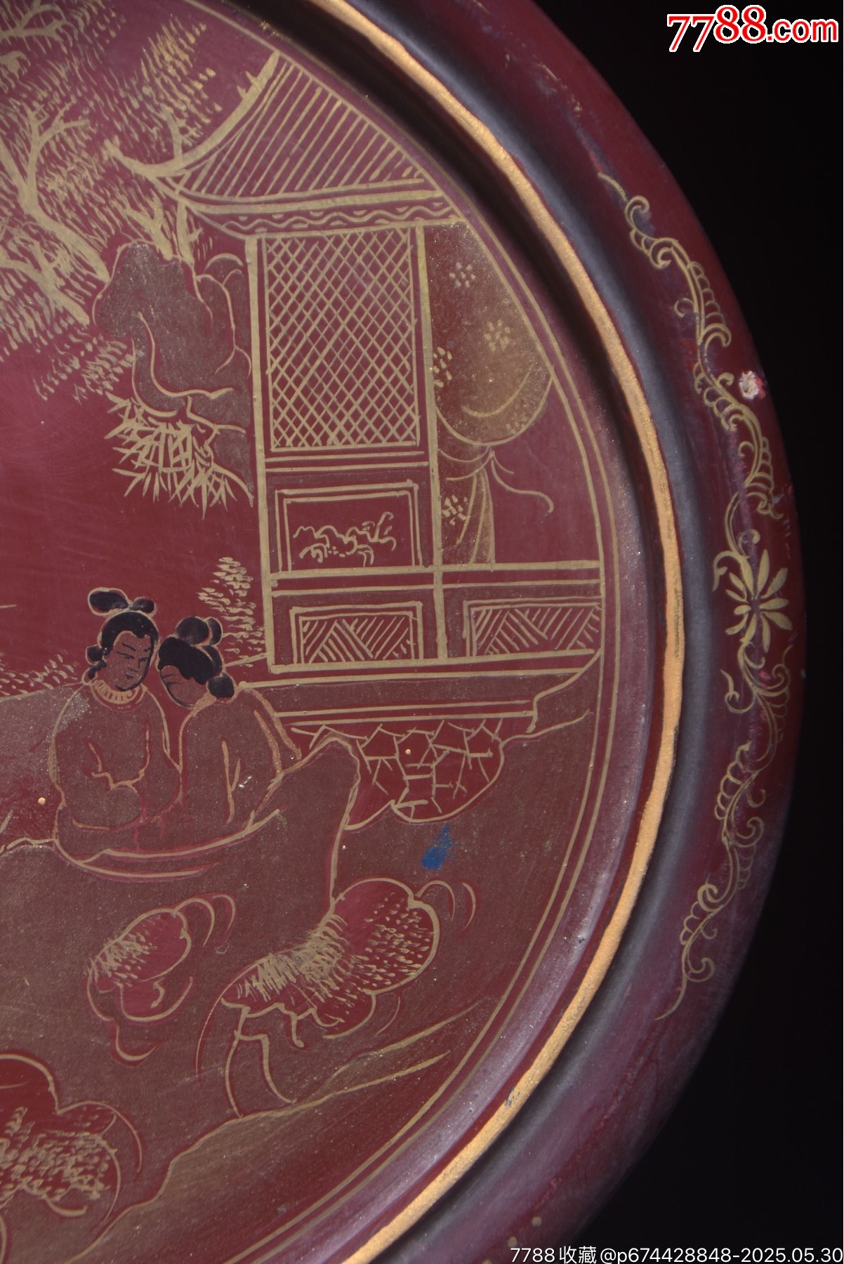 清代～老葫蘆(福祿)漆畫人物故事掛匾。_價格699元【子健老貨】_第7張_