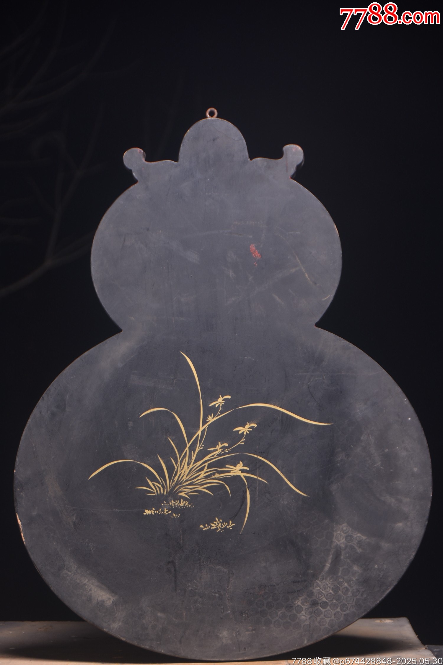 清代～老葫蘆(福祿)漆畫人物故事掛匾。_價格699元【子健老貨】_第8張_