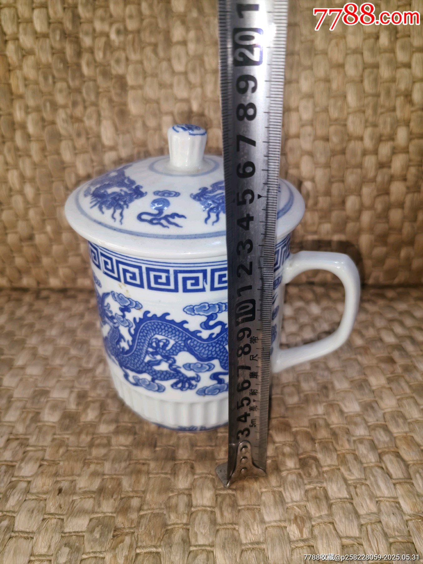 龍紋青花手繪龍紋大茶杯完好品佳！_價格60元_第13張_