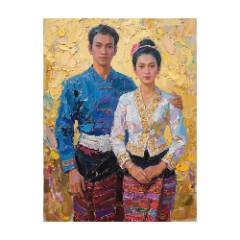 人物油畫原創(chuàng)作品（限量版畫）60*45CM