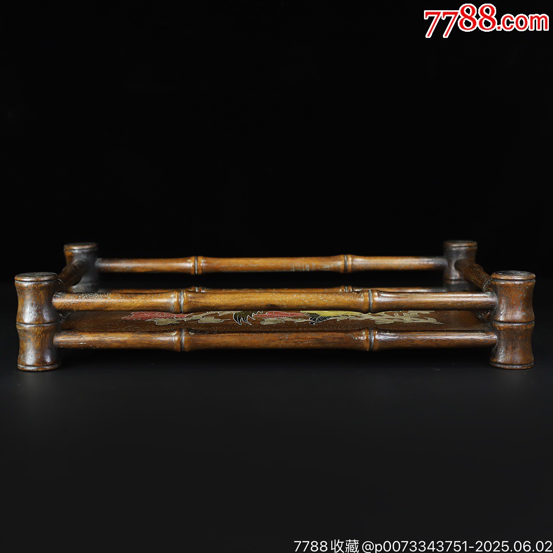 花梨木鑲貝殼茶盤托盤收納_價格199元【子健老貨】_第8張_
