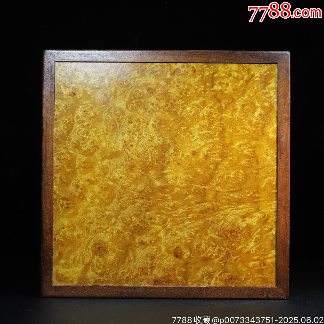 黃金樟鑲花梨木鏤空邊正方都承盤茶盤托盤收納盤，_價(jià)格399元【子健老貨】_第5張_