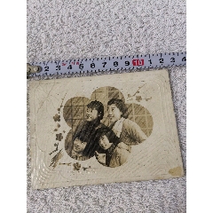 民國遼寧開原照相館美女學生合影照