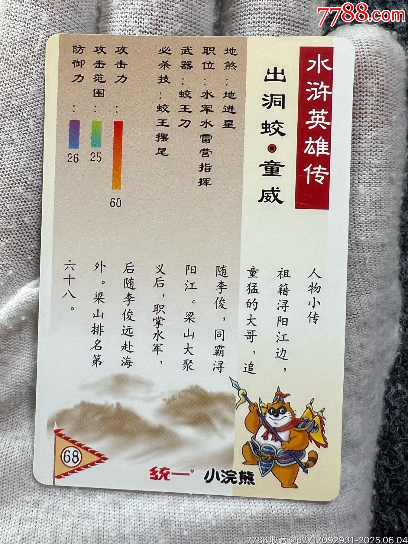 小浣熊水滸獎(jiǎng)閃童威_價(jià)格70元_第13張_