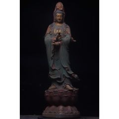 清代木雕——站姿觀音像_