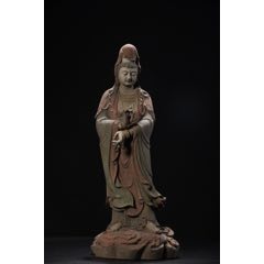 木雕觀音菩薩造像_