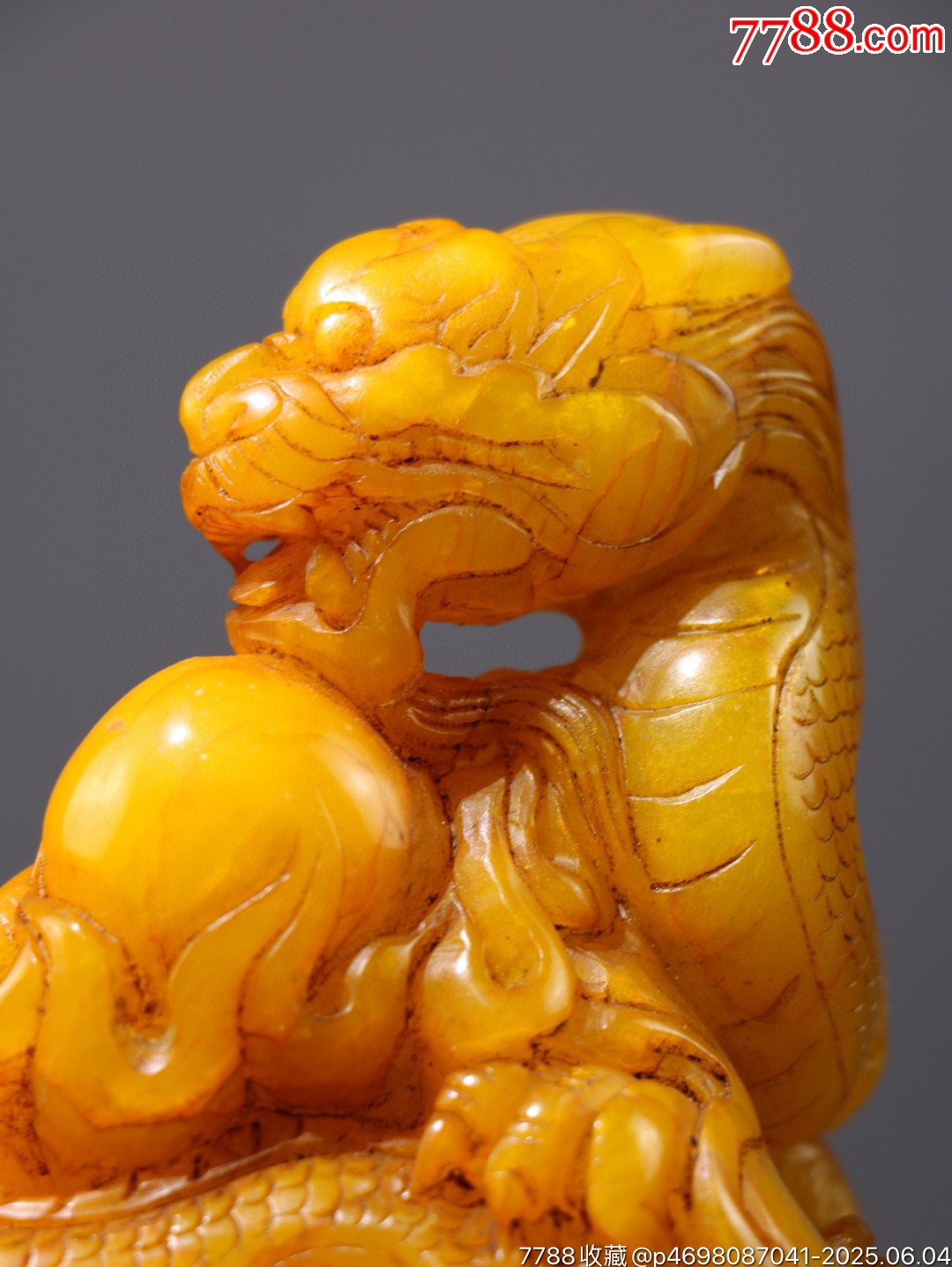田黃老閑章擺件——【神龍護(hù)主】_價格999元【子健老貨】_第5張_