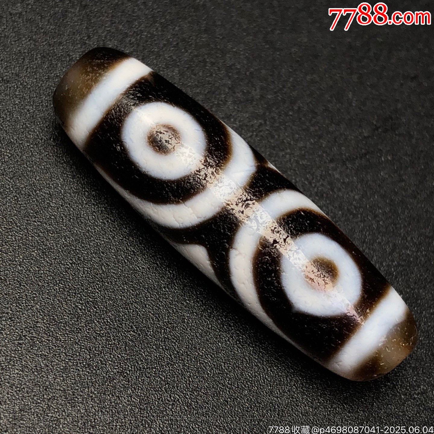 藏傳古珠高油包漿【三眼天珠】_價(jià)格299元【子健老貨】_第6張_