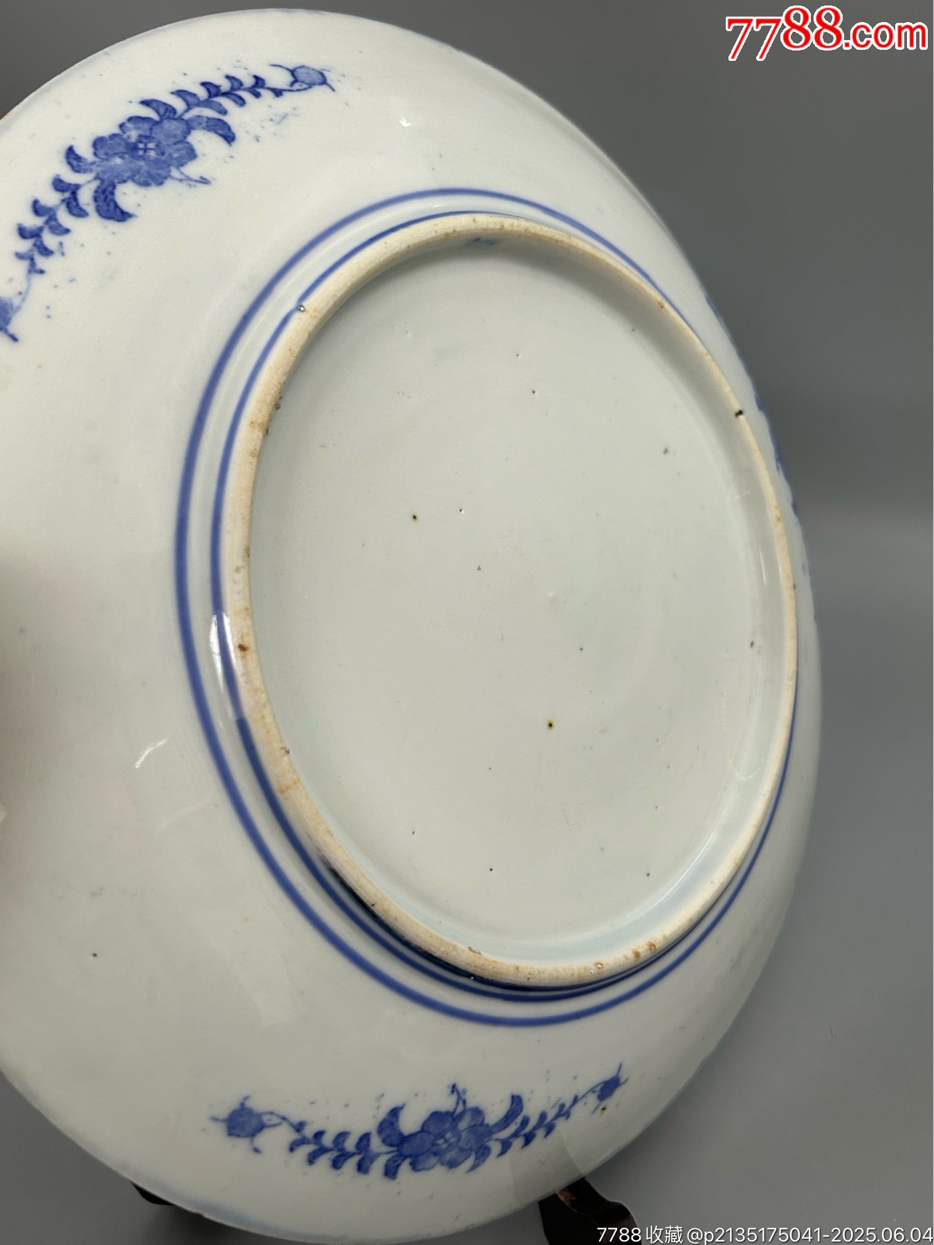 清代，老柴燒青花鳳凰紋，超大賞盤（直徑30厘米左右）_價(jià)格120元_第10張_