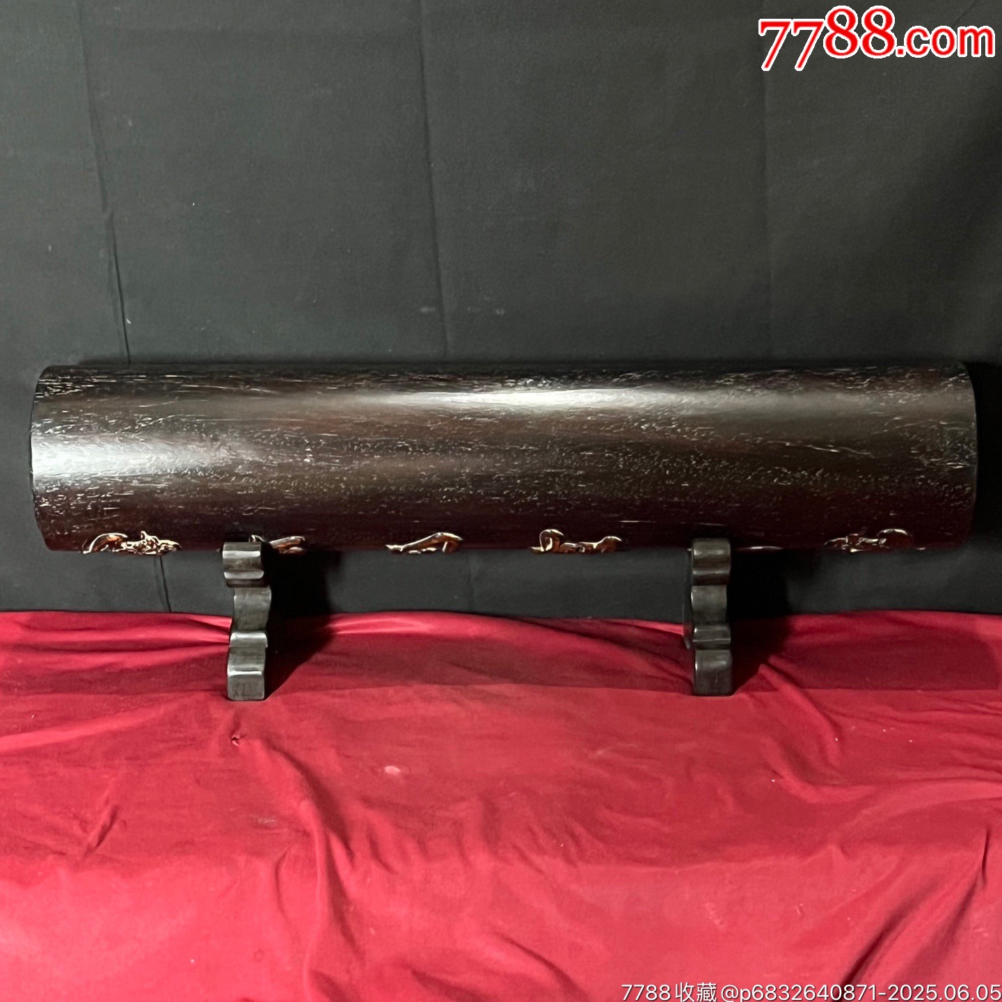 舊藏血檀木雕刻一帆風(fēng)順字體橫財擺件_價格888元【子健老貨】_第9張_