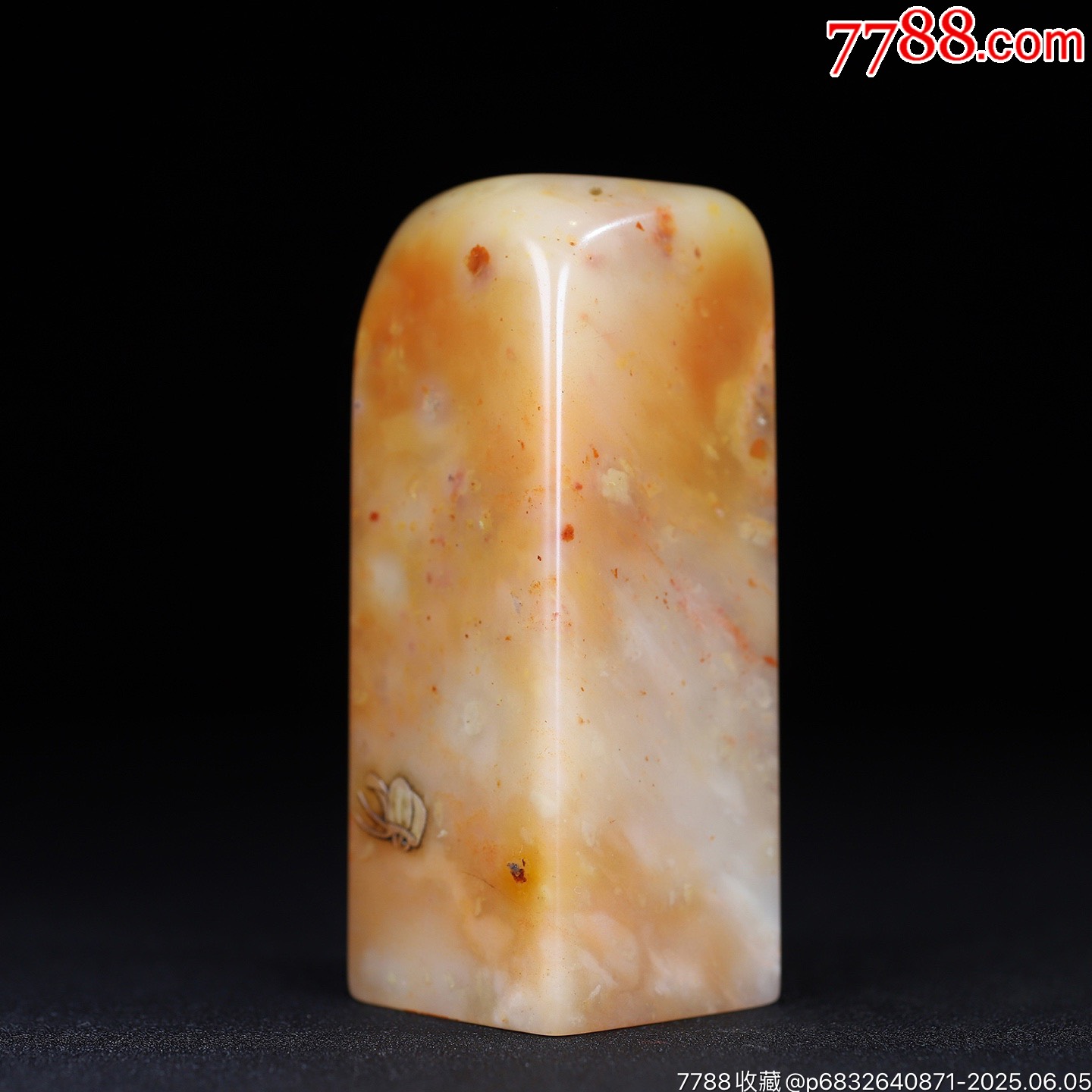 珍藏壽山石“花香蝶自來”蝶戀花薄意印章，_價(jià)格699元【子健老貨】_第5張_
