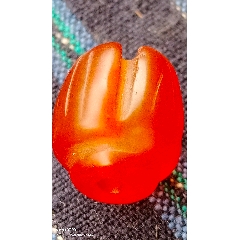 千年紅瑪瑙花蕾珠子_
