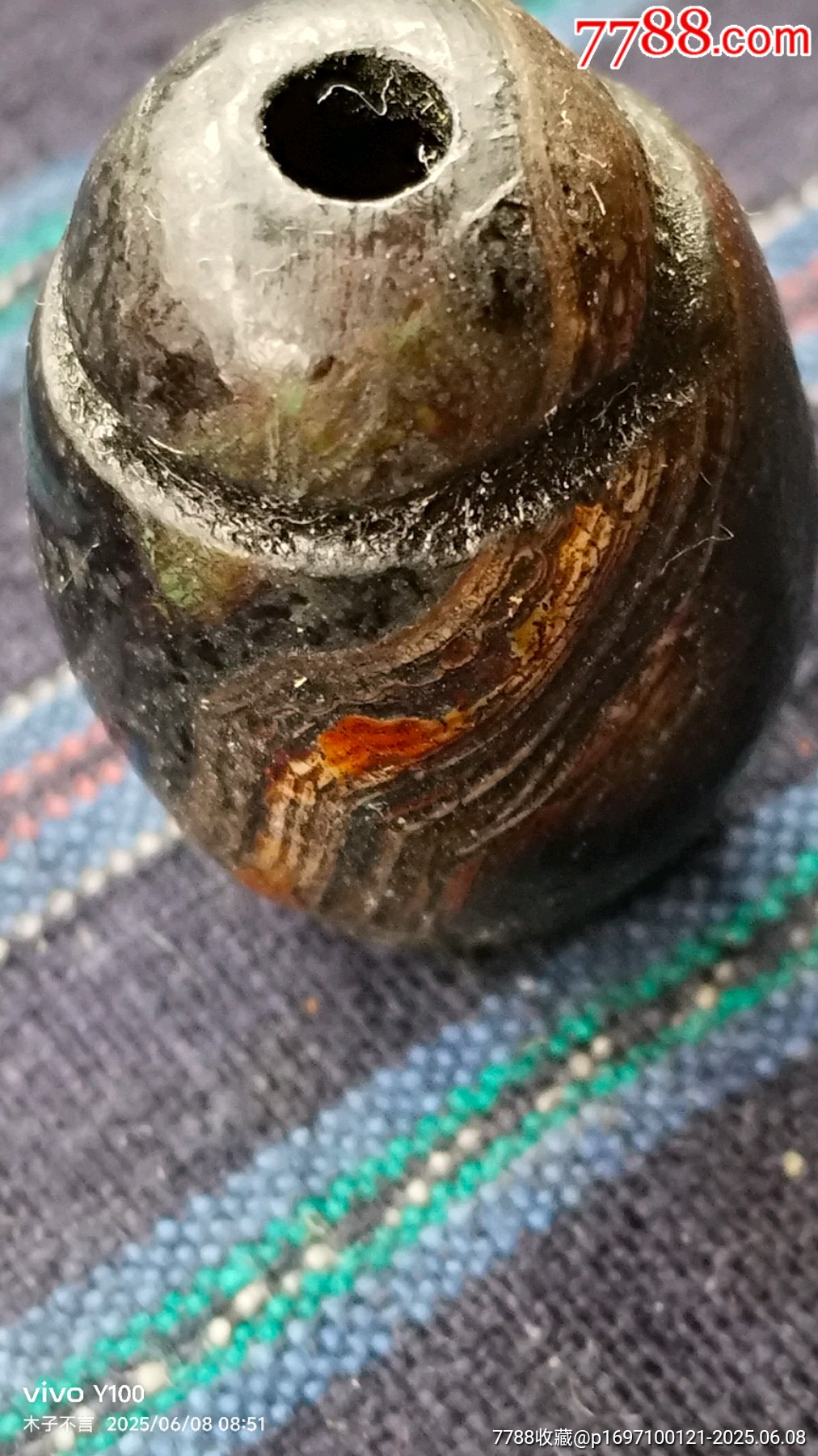 千年纏絲瑪瑙桶珠_價格28元【嘉禾古玩】_第4張_