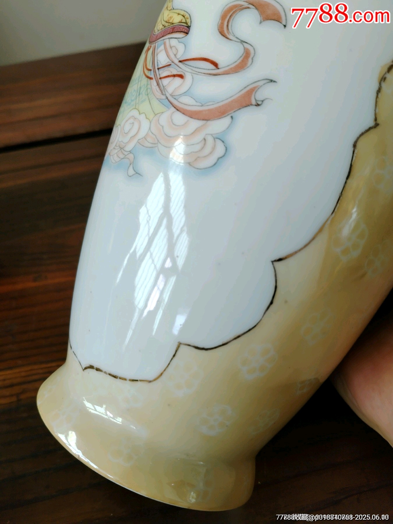 （全品）解放初567貼花粉彩開窗仕女人物觀音瓶品相如圖全品尺寸高31cm_價格100元_第8張_