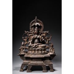 珍品舊藏收純銅全銅高浮雕工藝泥金_