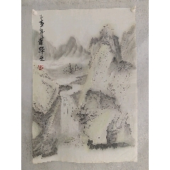 《四尺開三山水》