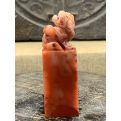 純天然壽山芙蓉石古獸印章