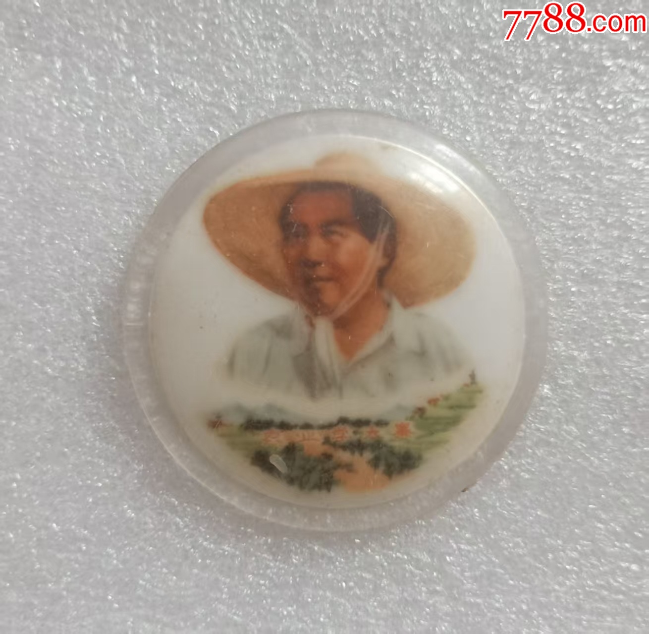 塑料草帽章-韶山敬制_價(jià)格10元【紅色年輪】_第1張_