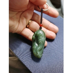 青玉壽星小掛件