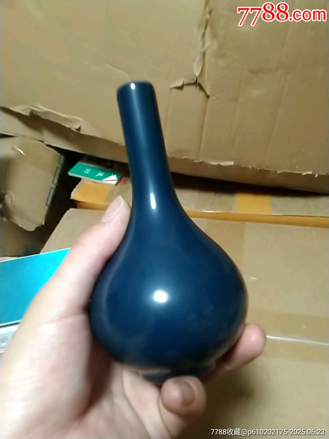 藍釉小花瓶一個(做工精美，歡迎收藏)_價格688元_第2張_