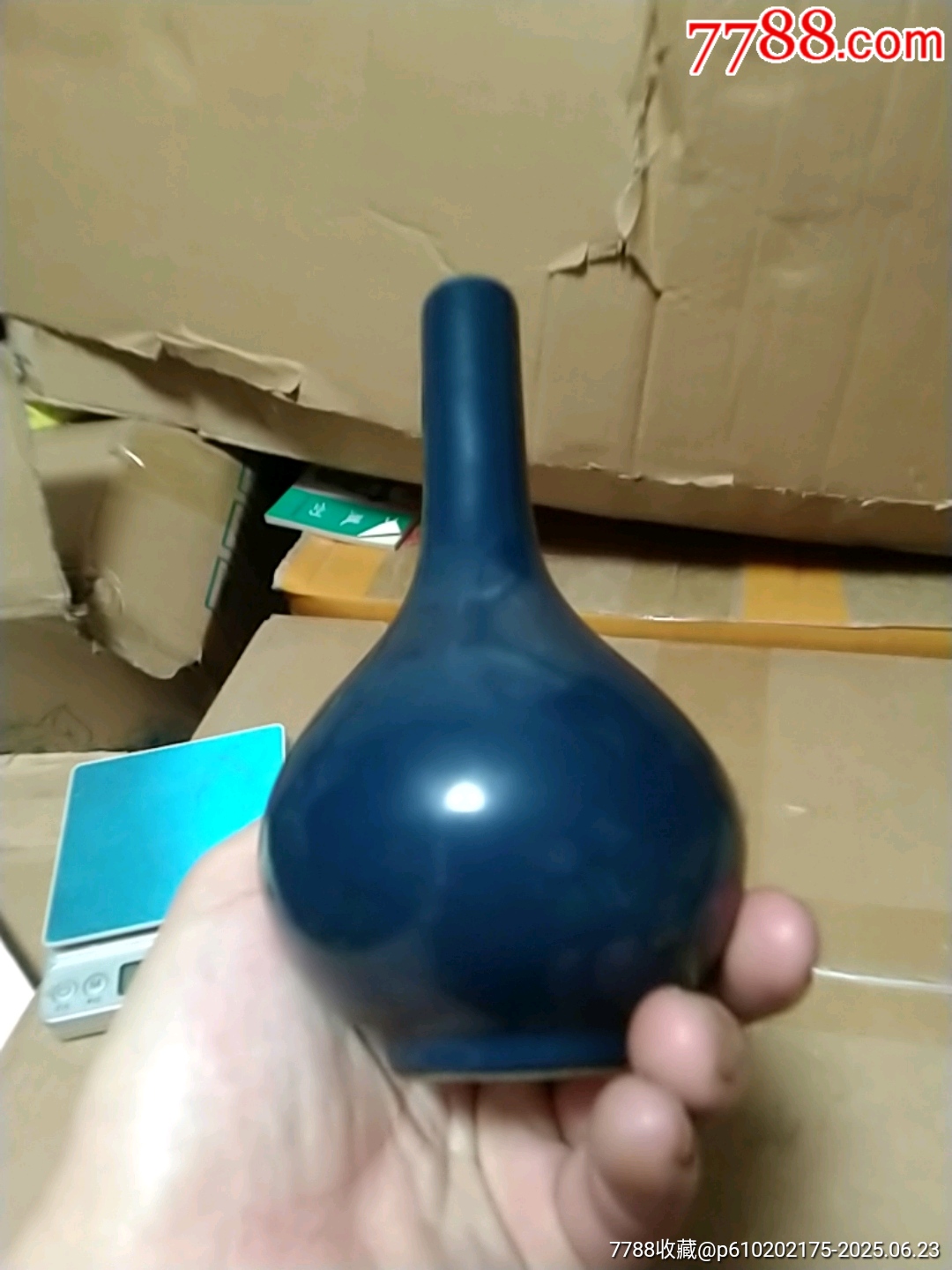 藍釉小花瓶一個(做工精美，歡迎收藏)_價格688元_第3張_