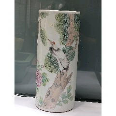 晚清民國(guó)粉彩富貴長(zhǎng)壽圖帽筒(zc41698949)
