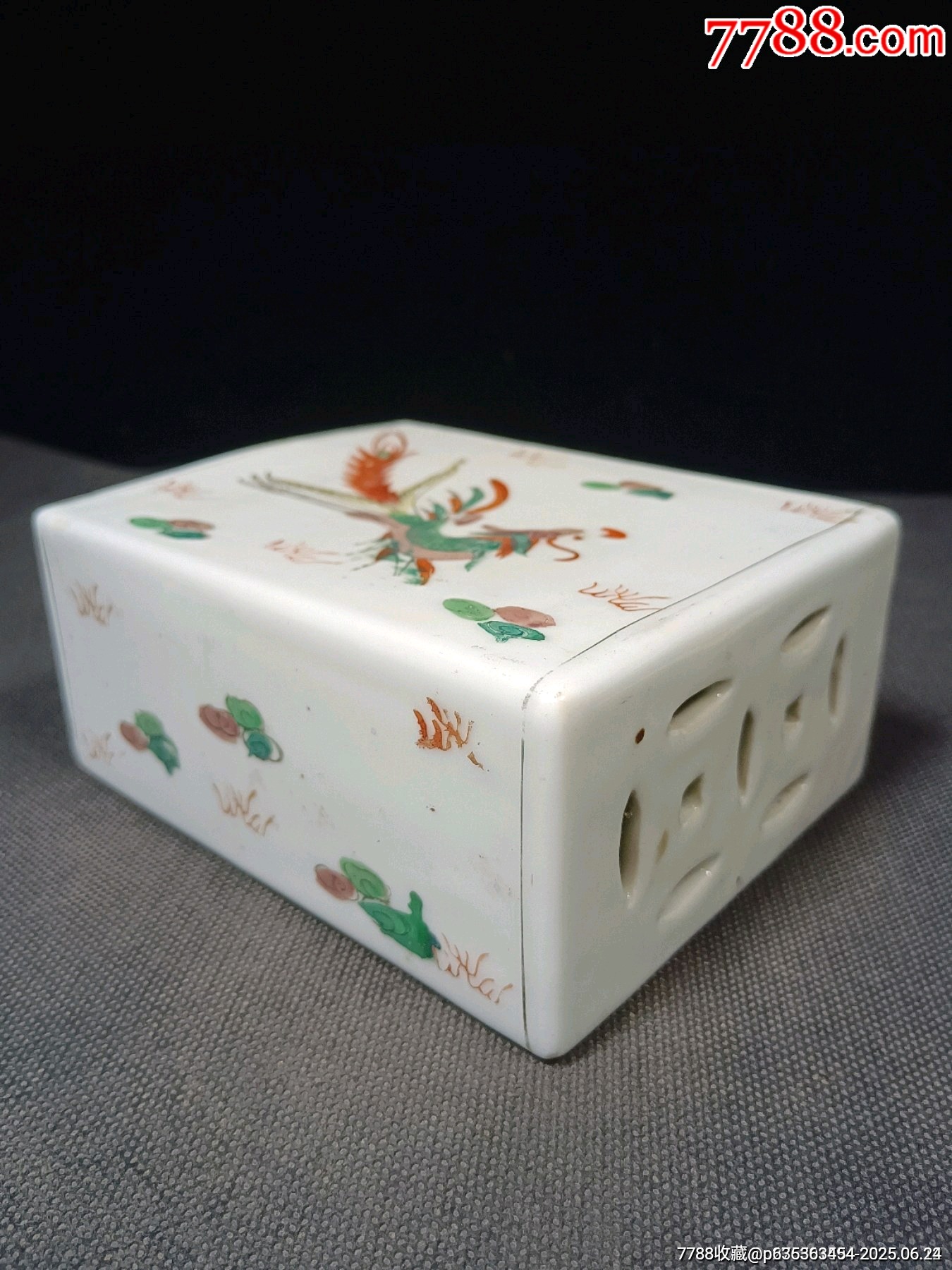 （全品）民國粉彩龍鳳脈枕品相如圖全品，彩自然使用磨損痕跡尺寸長14cm_價(jià)格61元_第3張_