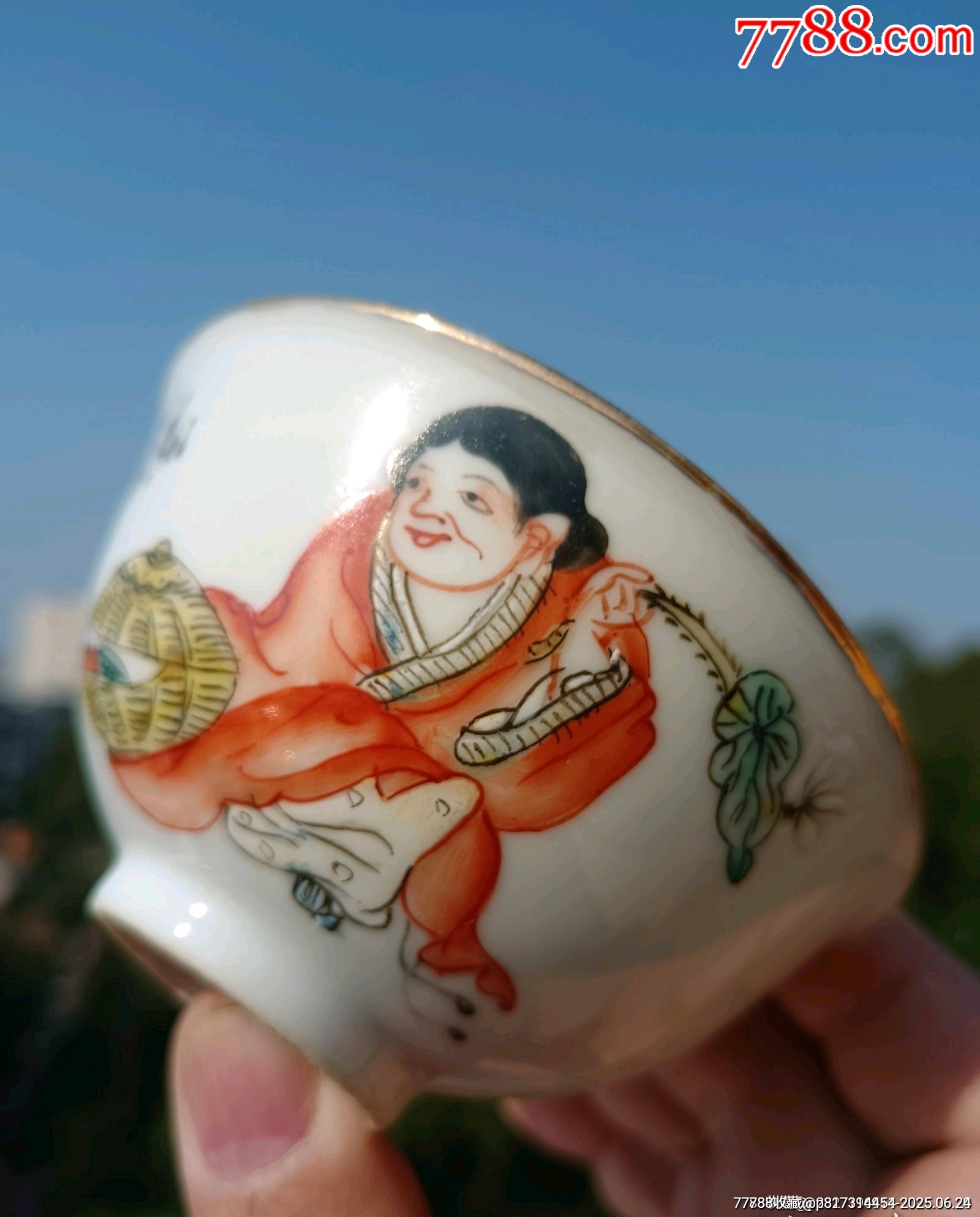 （全品）民國(guó)粉彩人物茶圓主人杯，包老包真品相如圖全品尺寸直徑9.3cm高4.6c_價(jià)格177元_第3張_