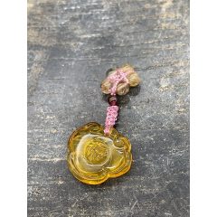 純天然琥珀波羅的海金珀福鎖(au41726380)_7788收藏__收藏?zé)峋€