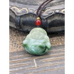 純天然緬甸A貨翡翠飄花彌勒佛(au41727651)_7788收藏__收藏?zé)峋€