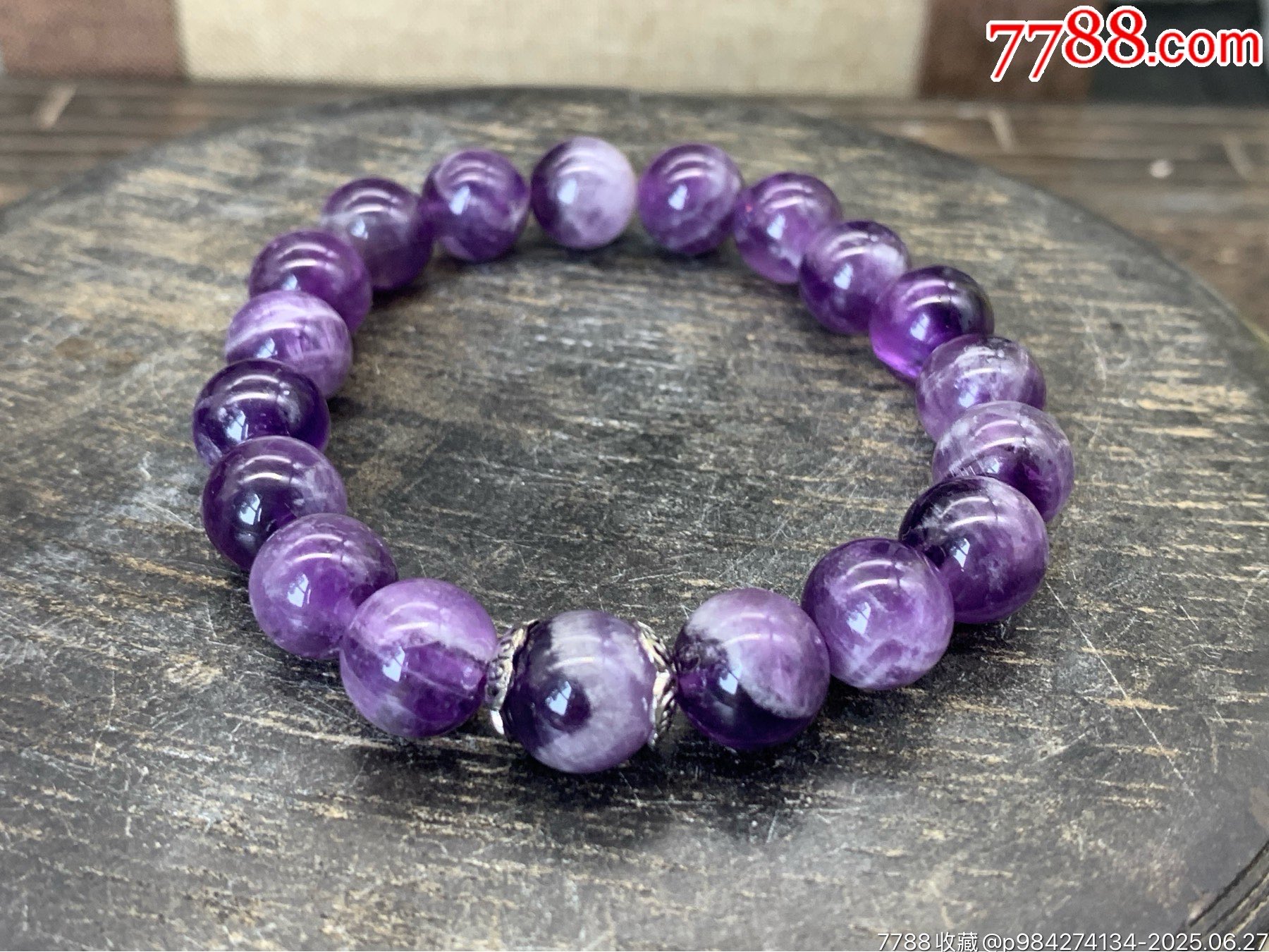 純天然紫水晶夢(mèng)幻紫手串_價(jià)格60元_第1張_
