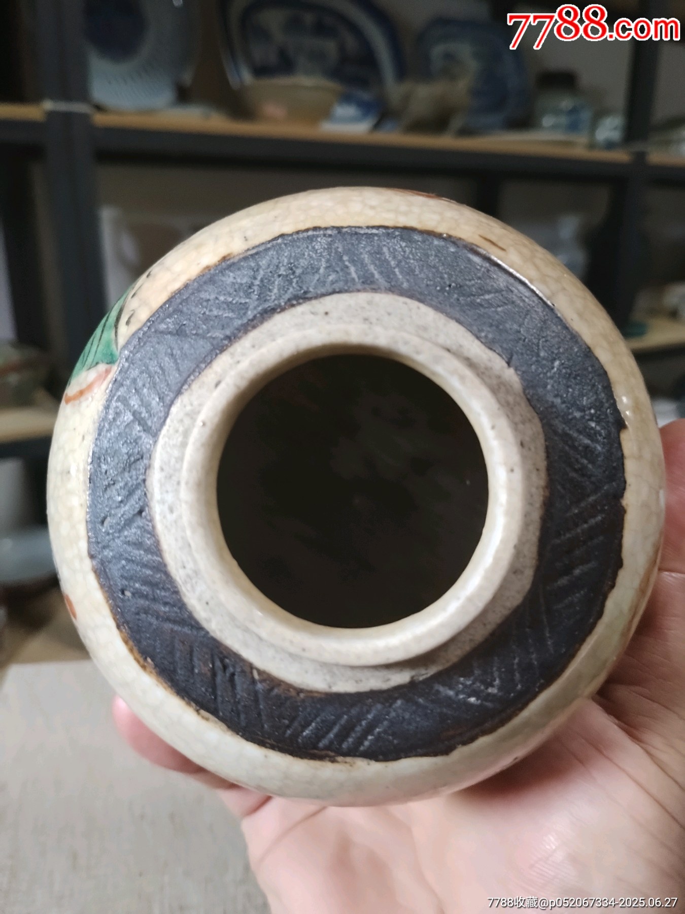 （全美品）晚清哥釉五彩刀馬旦人物罐尺寸高11.5cm_價(jià)格204元_第5張_