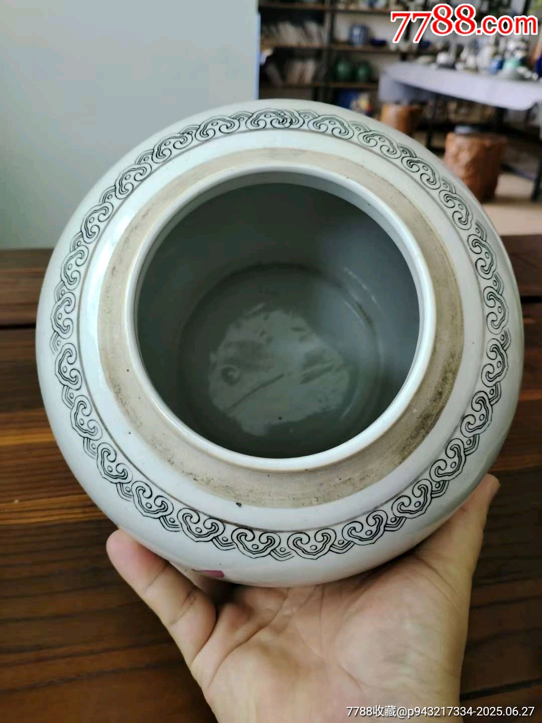 （全美品）解放初567粉彩刷花花卉大罐尺寸高23cm_價格31元_第4張_