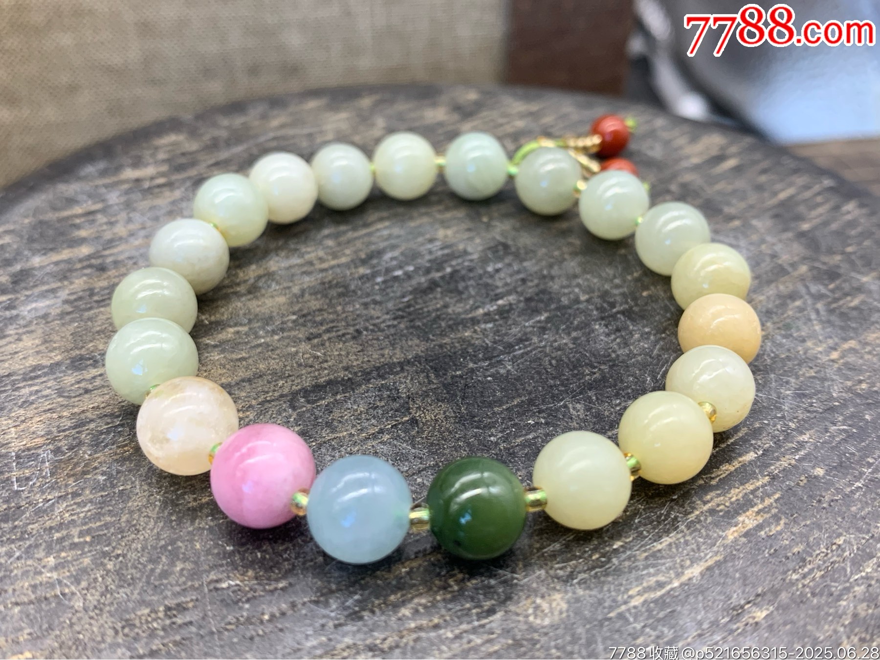 純天然和田玉手串_價格1元_第1張_
