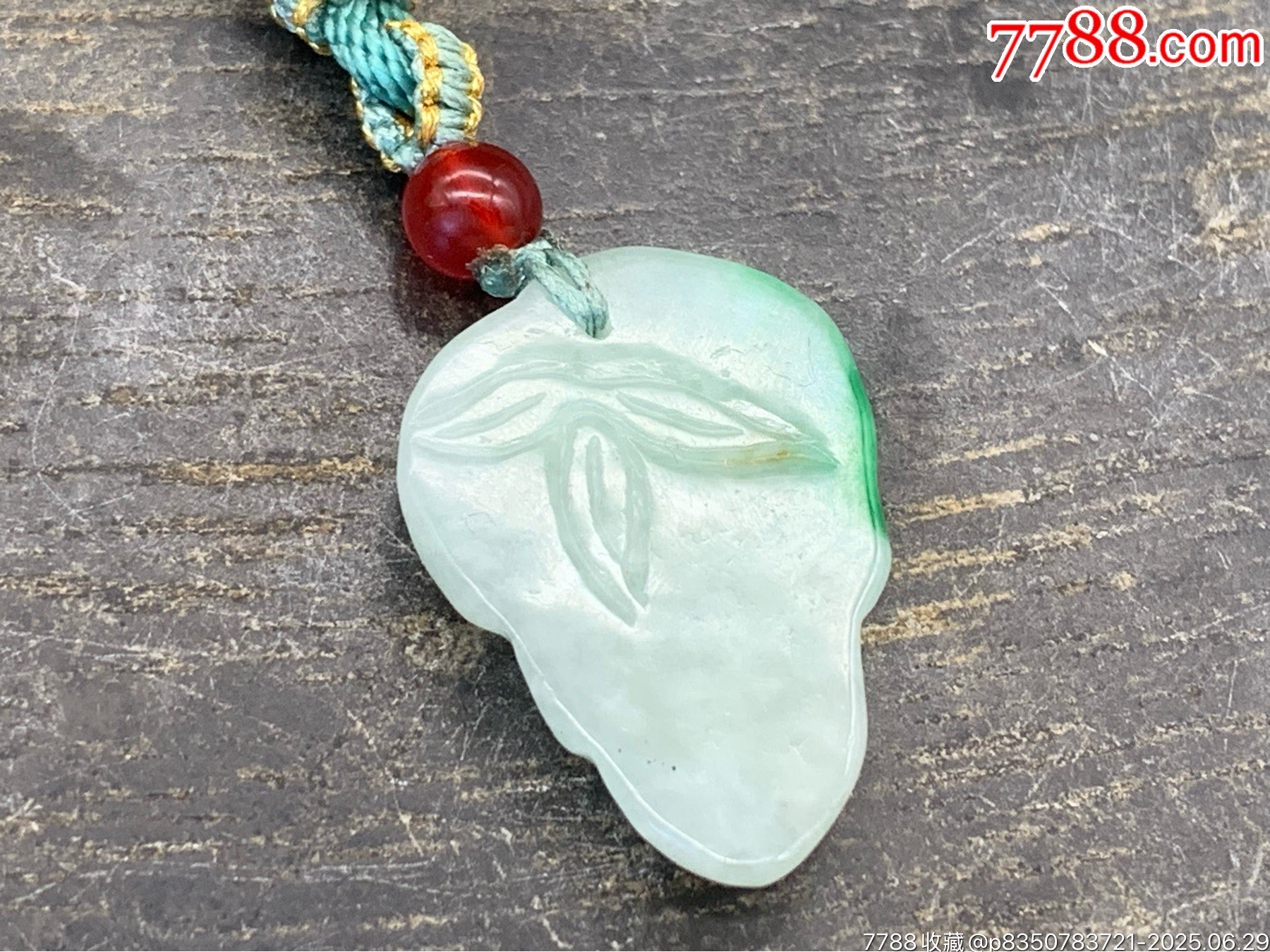 純天然A貨緬甸翡翠白底青金枝玉葉_價格1元_第6張_