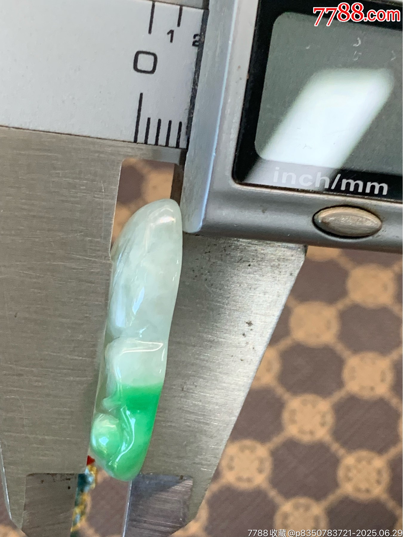 純天然A貨緬甸翡翠白底青金枝玉葉_價格1元_第7張_