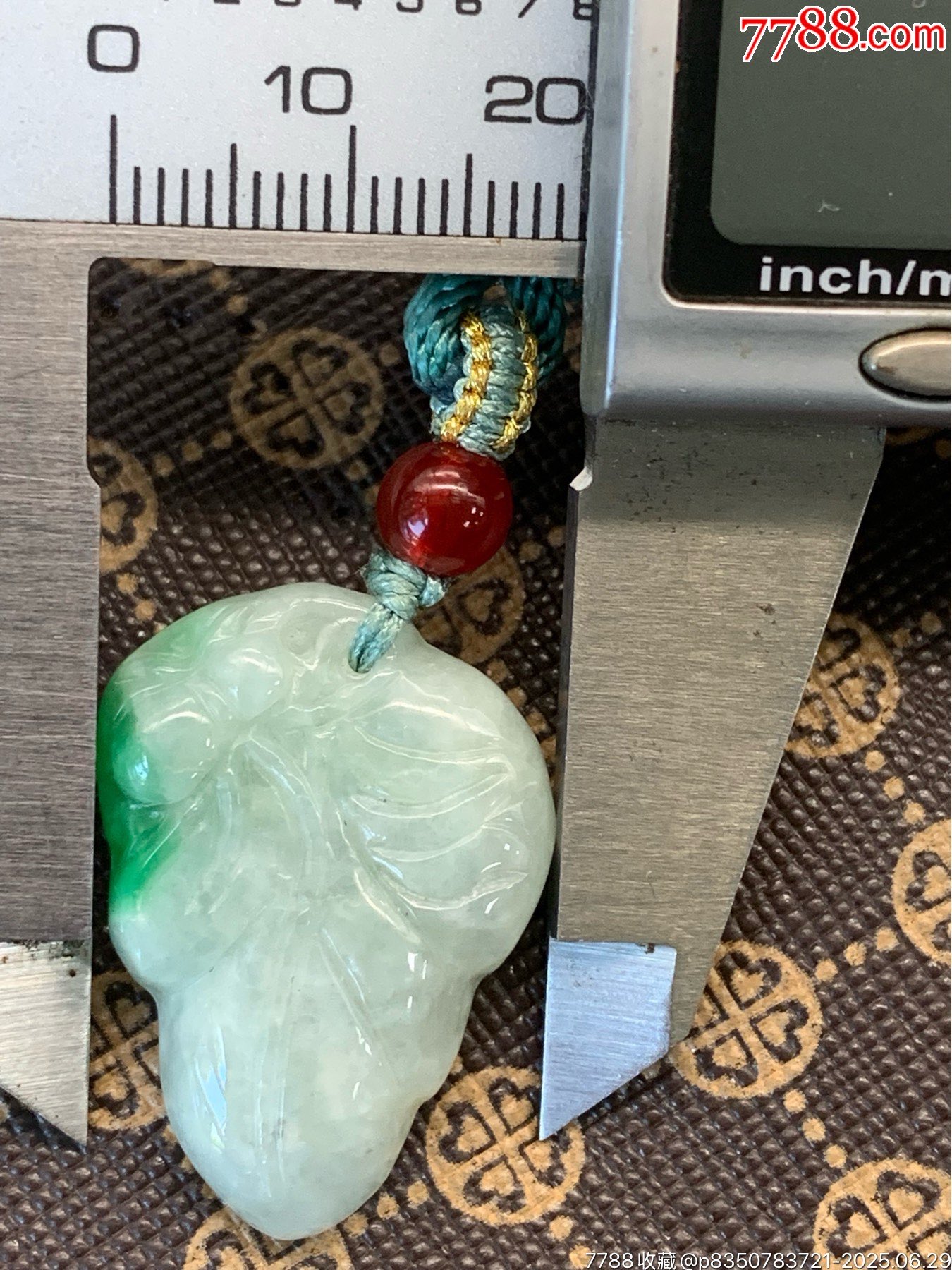 純天然A貨緬甸翡翠白底青金枝玉葉_價格1元_第9張_