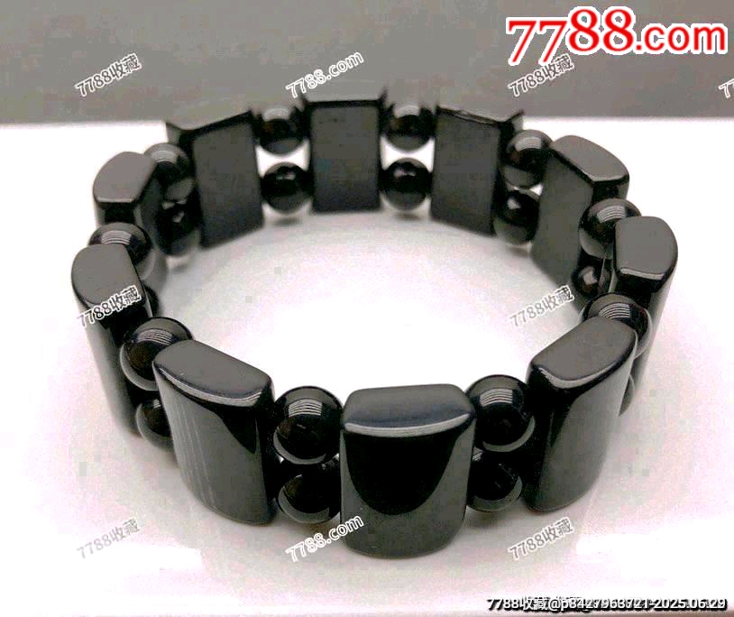 墨西哥天然精品黑曜石男女款手排规格尺寸231